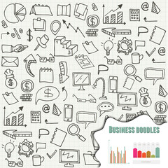 Business Idea Doodle Set Creative Startup Icons and Sketch Elements