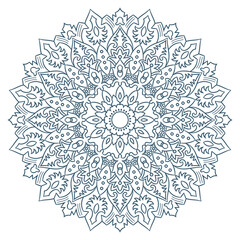 Outline floral Mandala for Coloring Book Page. Oriental Mandala for coloring book page