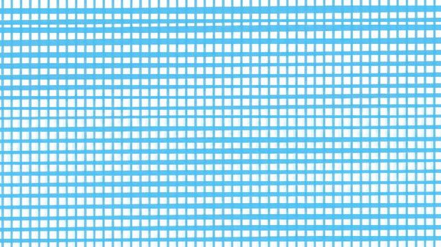 A grid pattern formed by intersecting horizontal and vertical blue and white bars