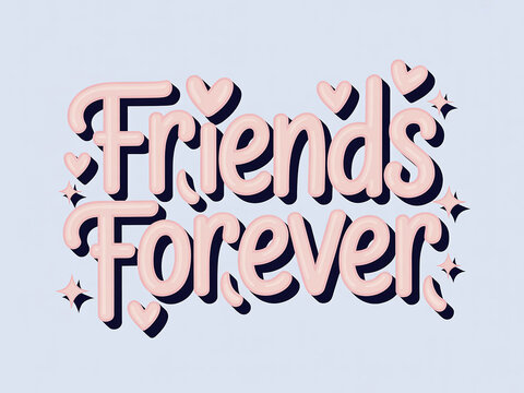 Celebrate everlasting friendship with this charming design, perfect for cards, gifts, or social media posts expressing love and appreciation between friends