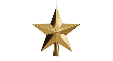 Obraz premium Golden Star Christmas Tree Topper Festive Holiday Decor