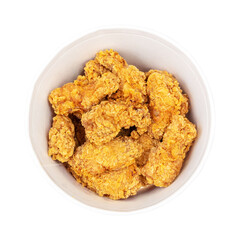 Crispy Fried Chicken Wings in a White Bowl.