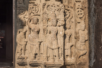 Gondeshwar Temple, dedicated to Lord Shiva, showcases intricate carvings, A 11th&ndash;12th century marvel built in panchayatana style, Sinnar, Nashik, Maharashtra, India.