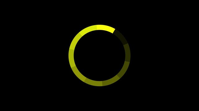 glowing circle symbolizing a loading or buffering animation on a black background, representing digital progress, data processing, or futuristic user interface elements. - Powered by Adobe