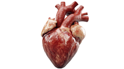 Human Heart Anatomy Detailed Organ isolated on a transparent background