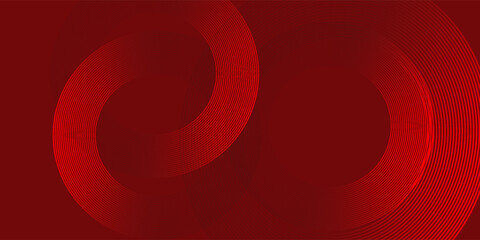Modern red circle background with dynamic shapes composition vector abstract simple modern