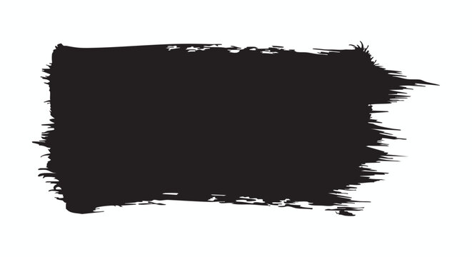 Concept of a versatile black brushstroke, ideal for adding a raw, artistic touch to any digital design project. This abstract ink smudge provides a grunge texture background element, perfect for creat