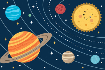 Featuring Solar System Layout With Oversized Stunning Premium Digital Asset