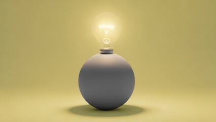 A lit bomb with a bright glowing fuse symbolizing an idea or impending danger