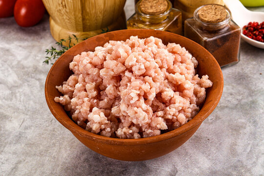 Homemade Raw pork minced meat