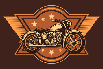 Vintage Motorcycle Emblem With Strong Strok Premium Digital Asset Great for Commercial Projects