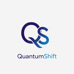 Quantum Shift Logo Design with Initials QS.