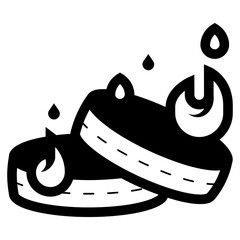 fire burning car tires icon