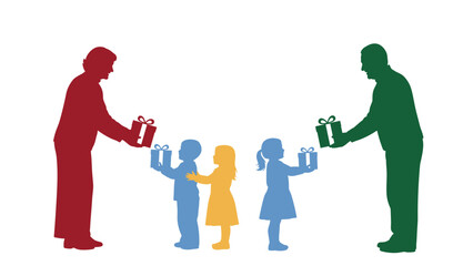 Generosity abounds Children receive gifts from grandparents for holiday celebration
