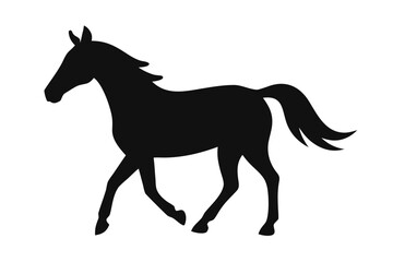 Obraz premium Morgan horse silhouette vector, Horse black symbol 