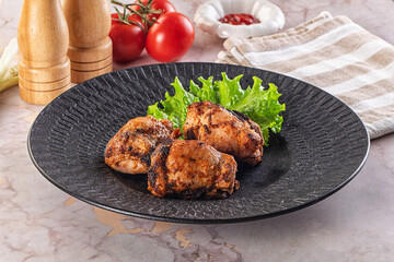 Hot Grilled chicken thigh barbecues