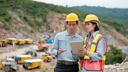 Construction Site Collaboration: A construction project unfolds.