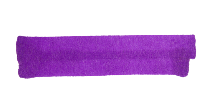 Purple marker brush stroke single line isolated on transparent background