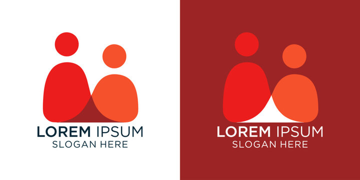 People logo concept showcasing teamwork and connection for creative businesses, organizations, or community groups seeking modern, eye-catching branding - Powered by Adobe