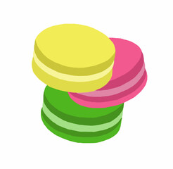 Stack of Colorful Macarons