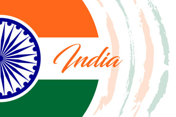 Indian Flag Vector Illustration, national flag of India vector illustration