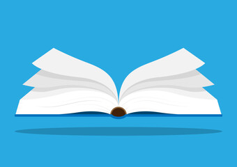 Open Book With Flipping Pages. EPS10 Vector