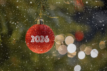 Decorated Christmas Tree with Glowing Lights