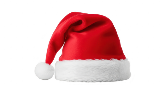 Santa claus hat isolated on transparent background