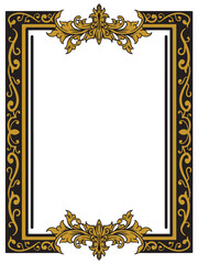 Elegant Border Design With Gold Flourishes
