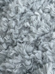 Pastel blue artificial polyester fur 