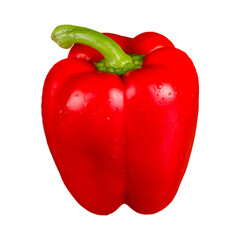 Red Bell Pepper Isolated on White Background.