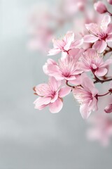 Obraz premium Close up of pink cherry blossom flowers