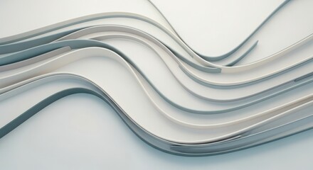 Abstract smooth lines of wave on white background