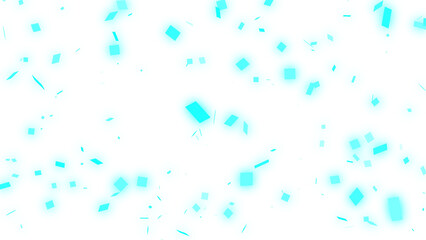 紙吹雪がひらひら舞う背景素材（透過）（青）