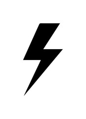 Bold lightning bolt for energy, power, and speed brand identity, simple vector icon