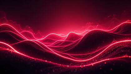abstract red background with waves