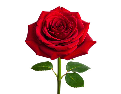 red rose isolated on white