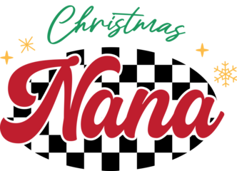 Retro Christmas Nana Grandma Christmas Graphics