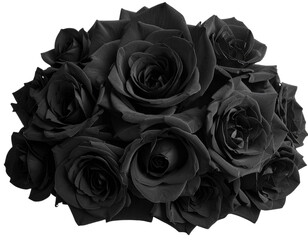 black and white roses