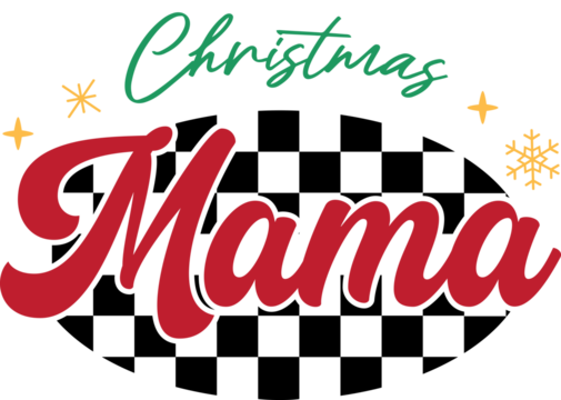 Retro Christmas Mama Mother Christmas Graphics