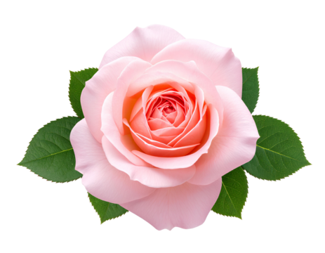 pink rose isolated on white background