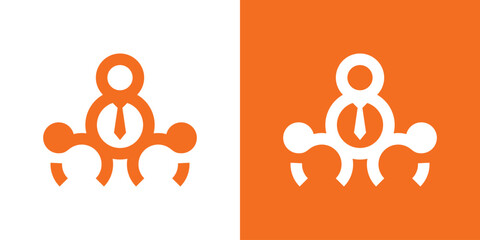 A dual-meaning logo combining a person and a job symbol, merging human identity with professional purpose in a clean, modern, and balanced abstract form