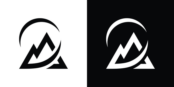 A dual-meaning logo combining a mountain silhouette and an upward arrow, symbolizing growth, ambition, and reaching new heights in a clean and modern style