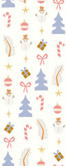 Christmas seamless vector winter pattern