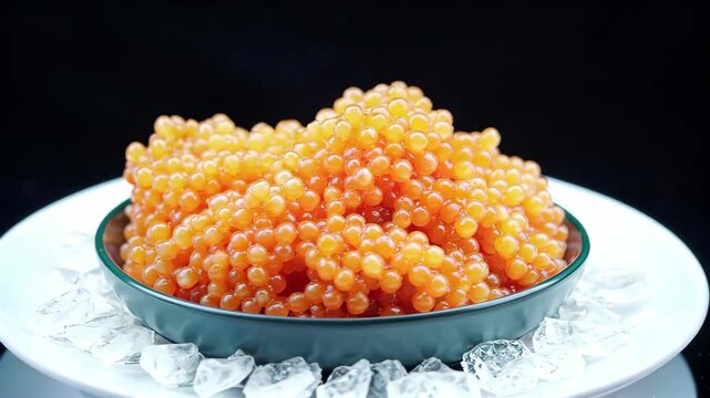Close-up of caviar in a bowl