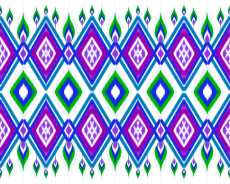 Ethnic oriental ikat fabric,Geometri cseamless pattern, 
Design for background, carpet, wallpaper, clothing, wrapping, batik, fabric, vector illustration, tile, embroidery style - Powered by Adobe