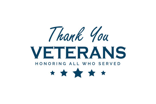 Patriotic thank you veterans design with american flag elements - Powered by Adobe