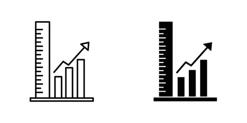 See business growth accelerate with this simple upward trend chart and measuring scale for success