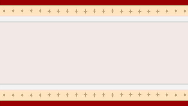 A horizontal background with a festive, elegant, and classic design. The central  is a clean, muted beige. decorative small, four-pointed beige stars. bordered by deep burgundy