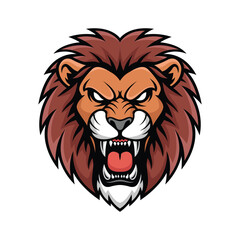 lion mascot logo vector design template modern style